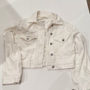 Abercrombie & Fitch White Jean Jacket